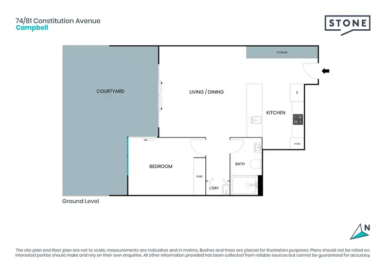 Floorplan of Homely apartment listing, 74/81 Constitution Avenue, Campbell ACT 2612