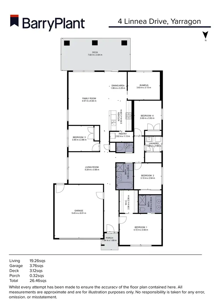 Floorplan of Homely house listing, 4 Linnea Drive, Yarragon VIC 3823