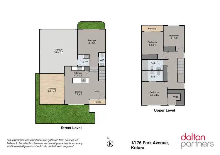 Floorplan of Homely townhouse listing, 1/176 Park Avenue, Kotara NSW 2289
