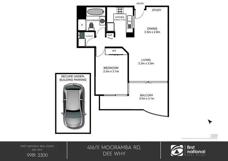 Floorplan of Homely apartment listing, 416/11 Mooramba Road, Dee Why NSW 2099