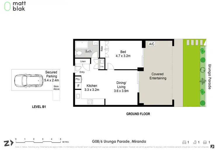 Floorplan of Homely apartment listing, G08/6 Urunga Parade, Miranda NSW 2228