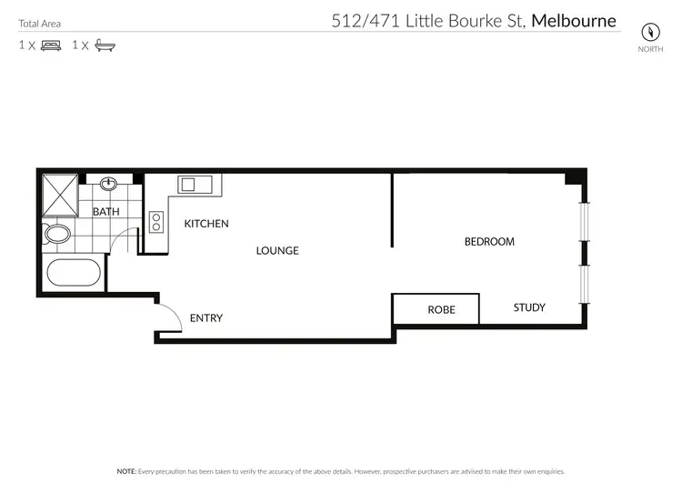 Floorplan of Homely apartment listing, 512/471 Little Bourke Street, Melbourne VIC 3000