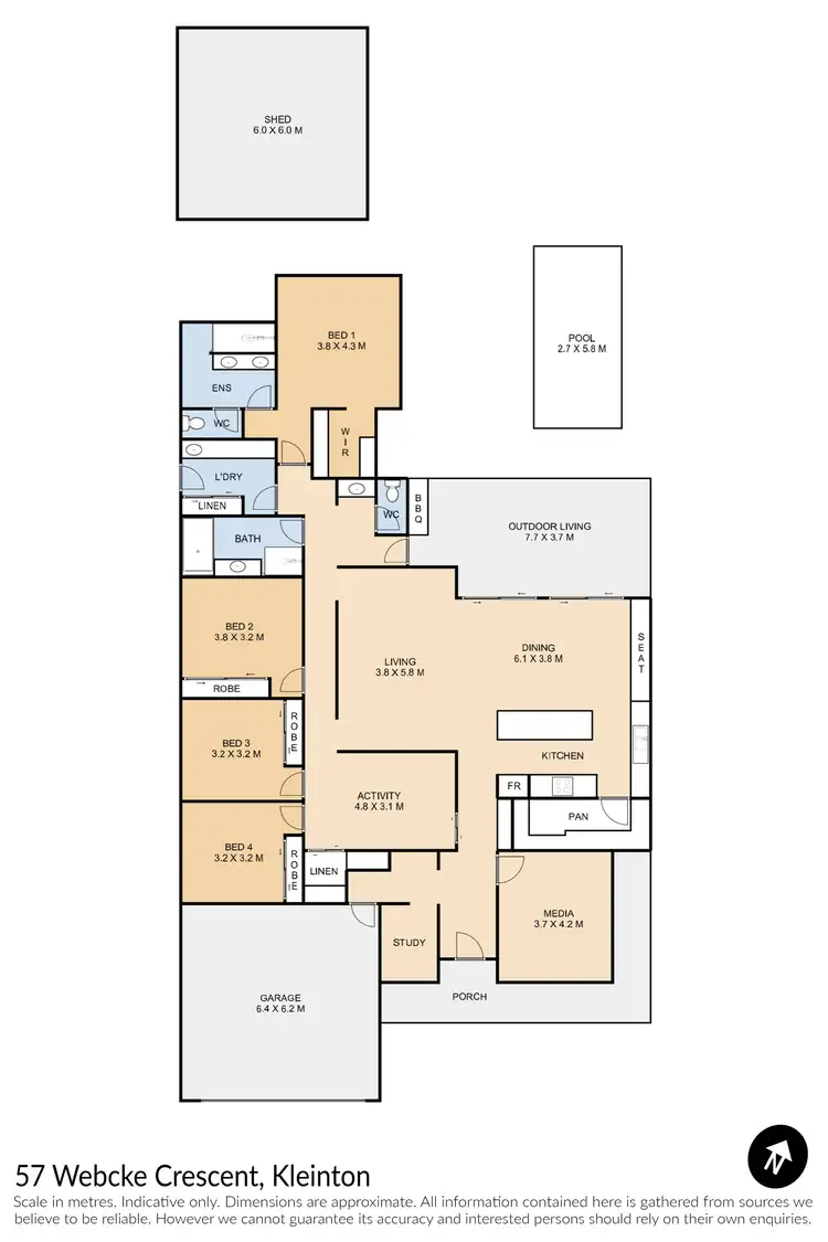 Floorplan of Homely house listing, 57 Webcke Crescent, Kleinton QLD 4352