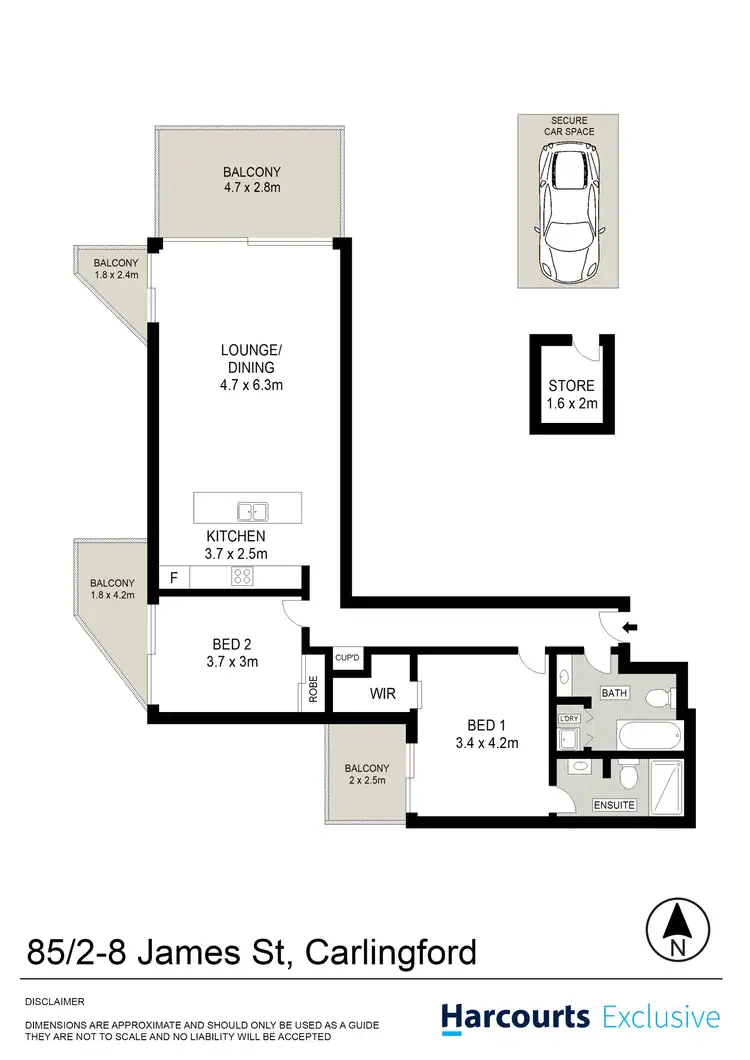 Floorplan of Homely apartment listing, 85/2-8 James Street, Carlingford NSW 2118