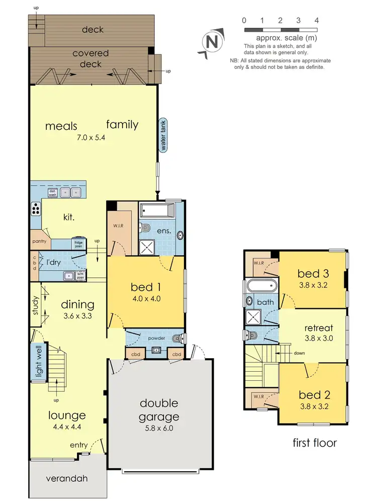 Floorplan of Homely townhouse listing, 9A Rosamond Crescent, Doncaster East VIC 3109