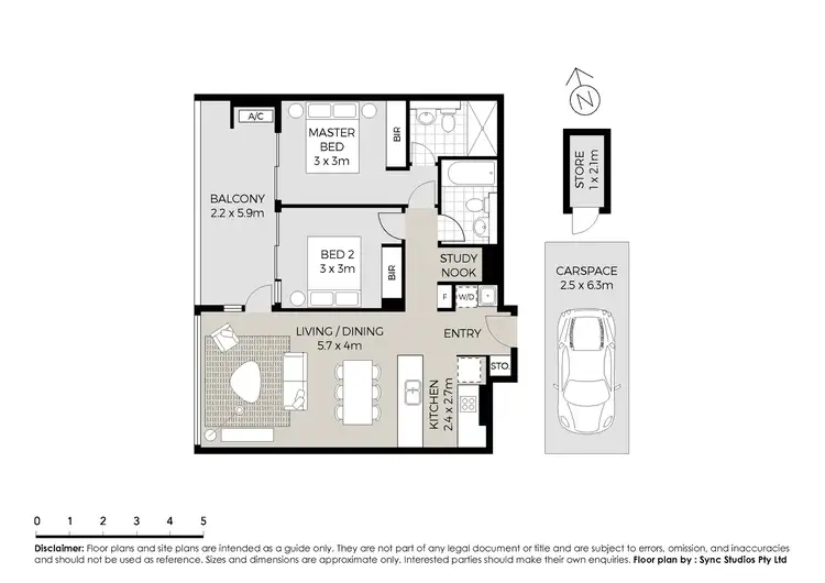 Floorplan of Homely apartment listing, F329/1 Broughton Street, Parramatta NSW 2150