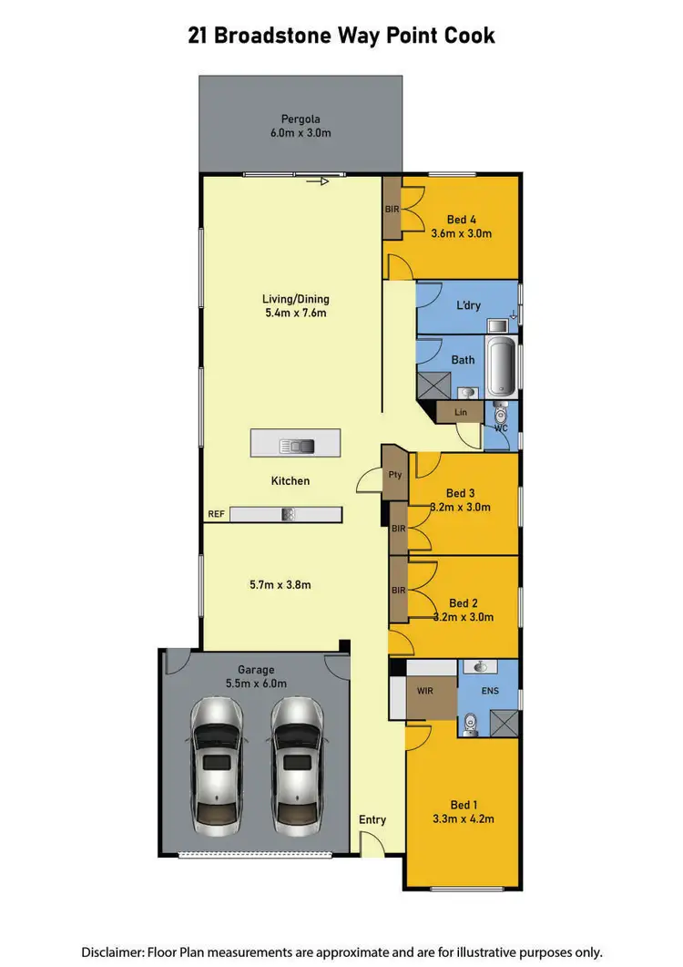 Floorplan of Homely house listing, 21 Broadstone Way, Point Cook VIC 3030