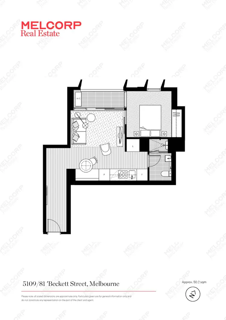 Floorplan of Homely apartment listing, 5609/81 A'beckett Street, Melbourne VIC 3000