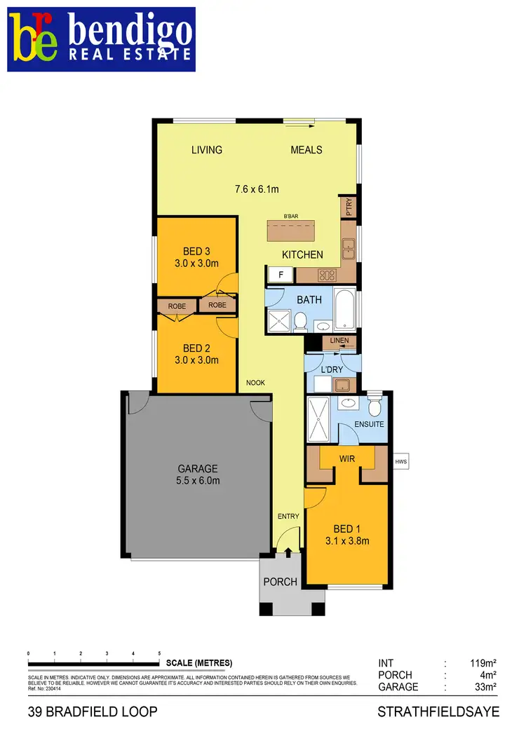Floorplan of Homely house listing, 39 Bradfield Loop, Strathfieldsaye VIC 3551
