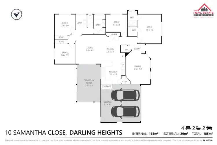 Floorplan of Homely house listing, 10 Samantha Close, Darling Heights QLD 4350