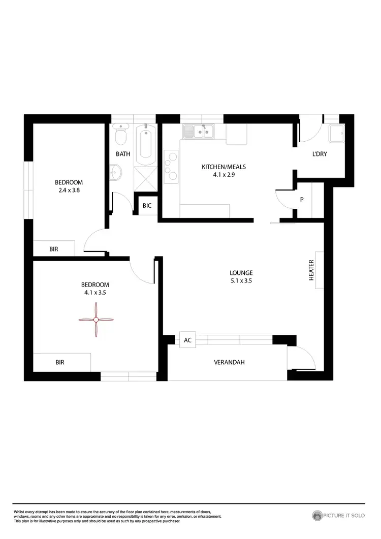 Floorplan of Homely unit listing, 14/577 Grange Road, Grange SA 5022