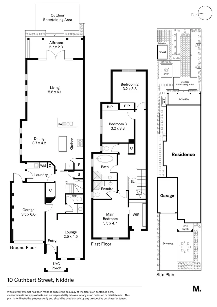Floorplan of Homely townhouse listing, 10 Cuthbert Street, Niddrie VIC 3042