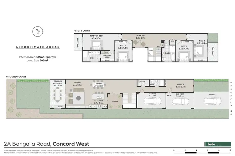 Floorplan of Homely semi-detached listing, 2A Bangalla Road, Concord West NSW 2138