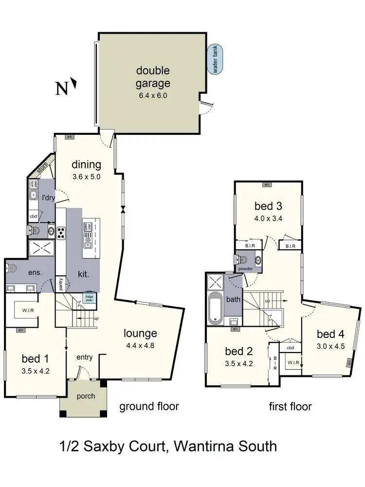 Floorplan of Homely house listing, 1/2 Saxby Court, Wantirna South VIC 3152