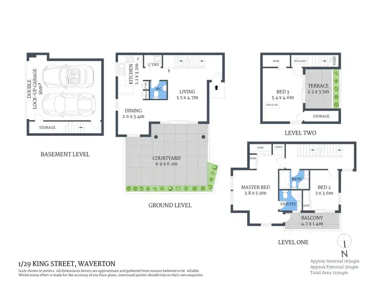 Floorplan of Homely townhouse listing, 1/29 King Street, Waverton NSW 2060