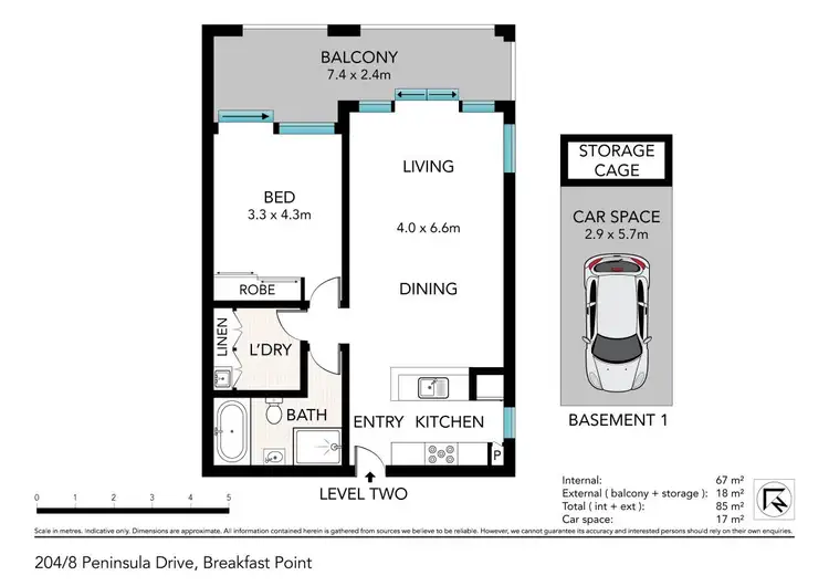 Floorplan of Homely apartment listing, 204/8 Peninsula Drive, Breakfast Point NSW 2137