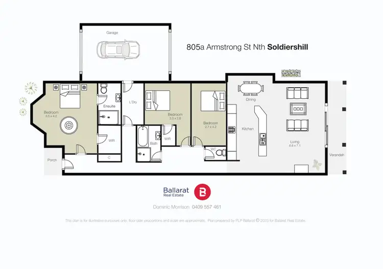 Floorplan of Homely house listing, 801A Armstrong Street North, Soldiers Hill VIC 3350