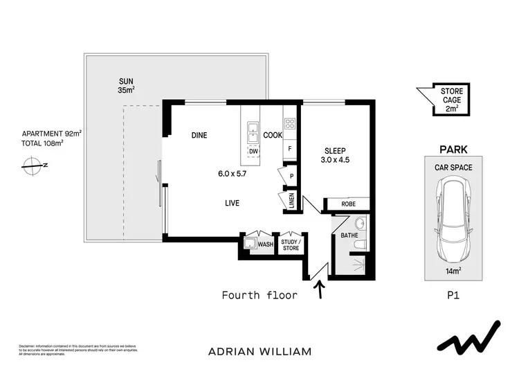 Floorplan of Homely apartment listing, 451/3 William Street, Lewisham NSW 2049
