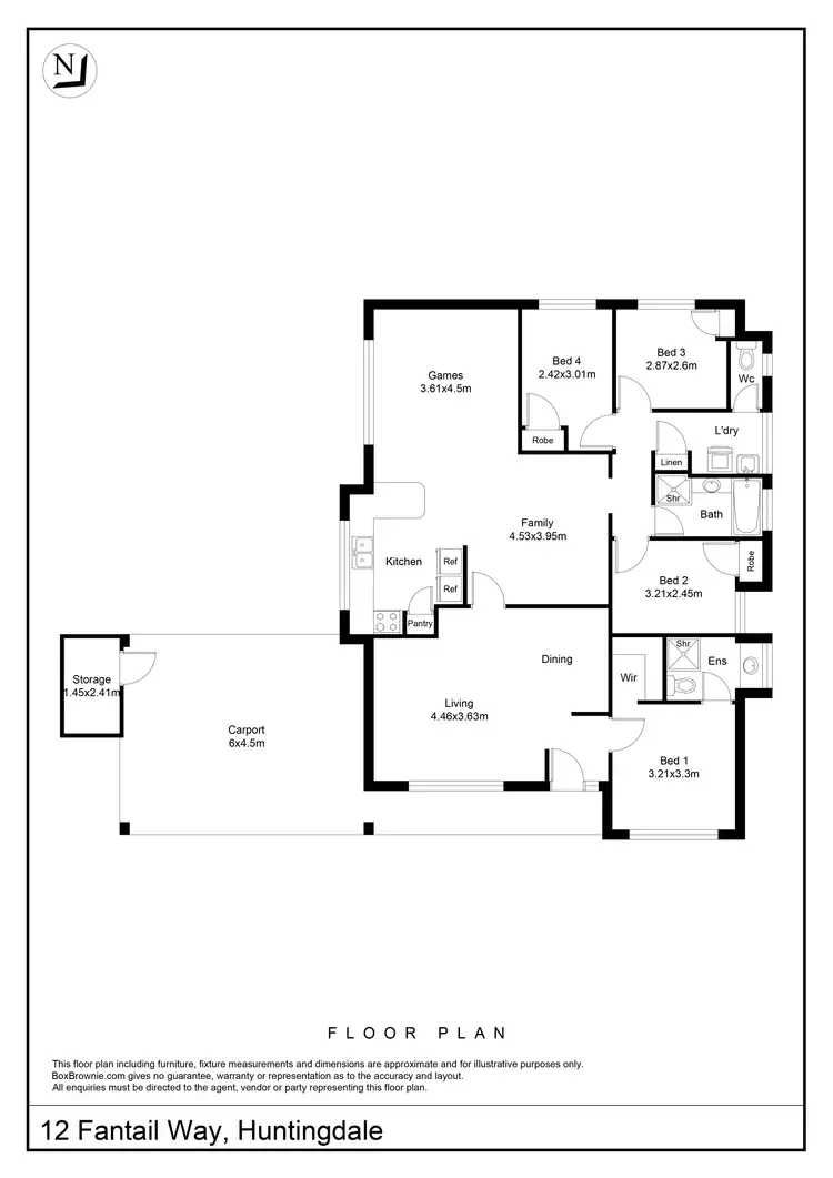 Floorplan of Homely house listing, 12 Fantail Way, Huntingdale WA 6110