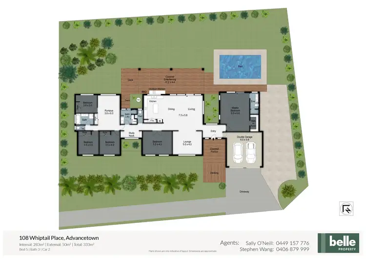 Floorplan of Homely house listing, 108 Whiptail Place, Advancetown QLD 4211