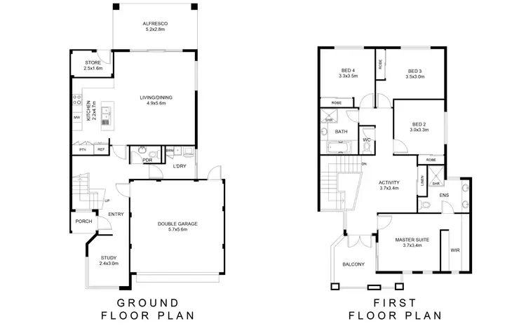 Floorplan of Homely house listing, 4 Conifer Place, Kardinya WA 6163