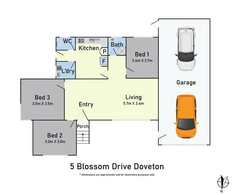 Floorplan of Homely house listing, 5 Blossom Drive, Doveton VIC 3177