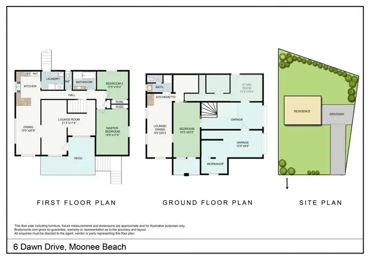 Floorplan of Homely house listing, 6 Dawn Drive, Moonee Beach NSW 2450