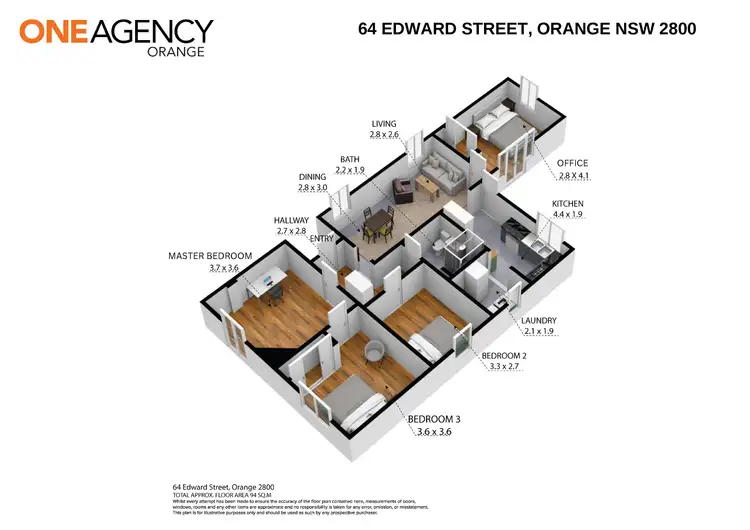 Floorplan of Homely house listing, 64 Edward Street, Orange NSW 2800