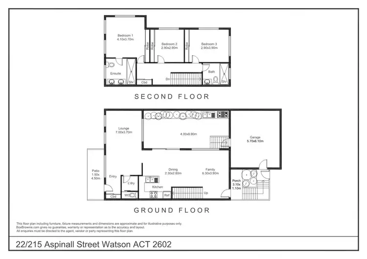 Floorplan of Homely townhouse listing, 22/215 Aspinall Street, Watson ACT 2602