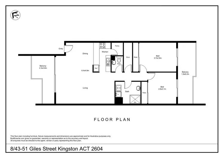 Floorplan of Homely apartment listing, 8/43 Giles Street, Kingston ACT 2604