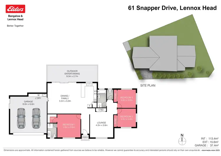 Floorplan of Homely house listing, 61 Snapper Drive, Lennox Head NSW 2478