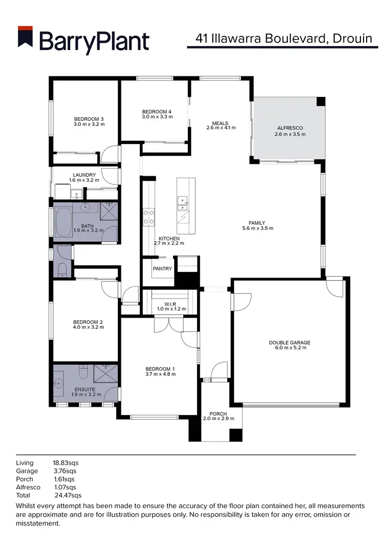 Floorplan of Homely house listing, 41 Illawarra Boulevard, Drouin VIC 3818