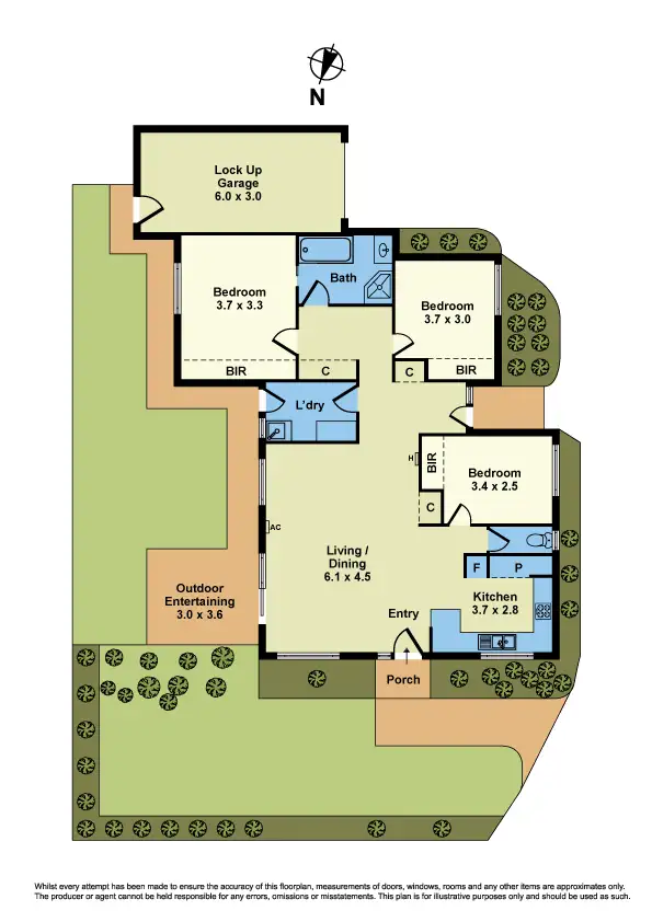 Floorplan of Homely unit listing, 1/37 Bardsley Street, Sunshine West VIC 3020