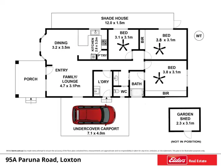 Floorplan of Homely house listing, 95a Paruna Road, Loxton SA 5333