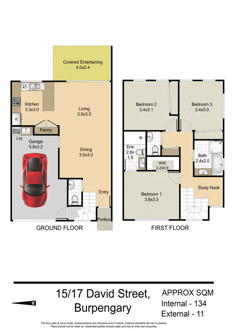 Floorplan of Homely townhouse listing, 15/17 David Street, Burpengary QLD 4505