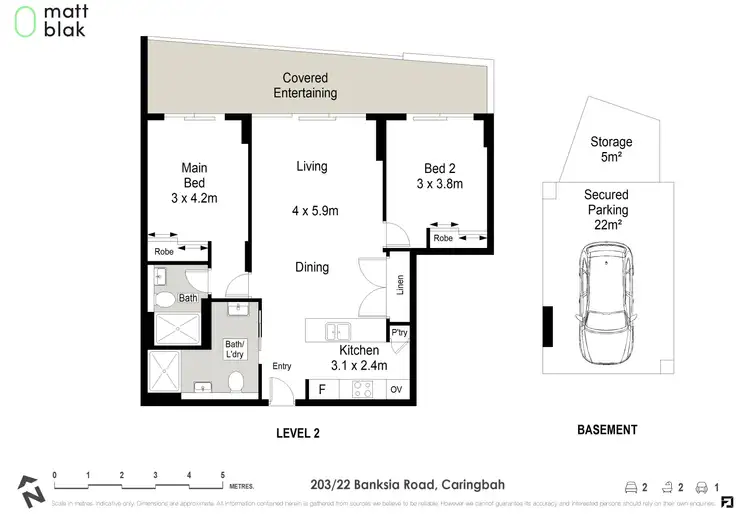 Floorplan of Homely apartment listing, 203/22 Banksia Road, Caringbah NSW 2229