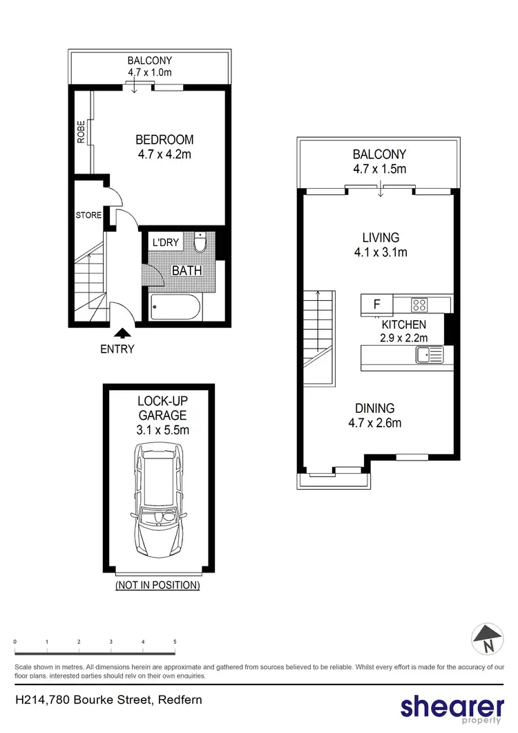 Floorplan of Homely unit listing, H214/780 Bourke Street, Redfern NSW 2016