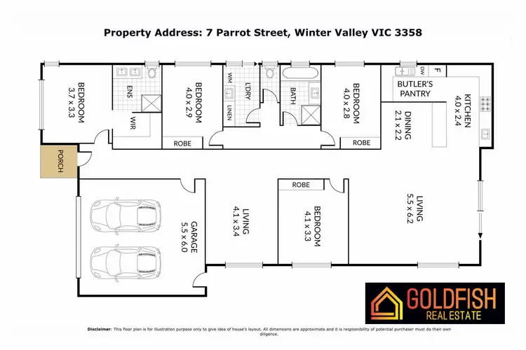 Floorplan of Homely house listing, 7 Parrot Street, Winter Valley VIC 3358