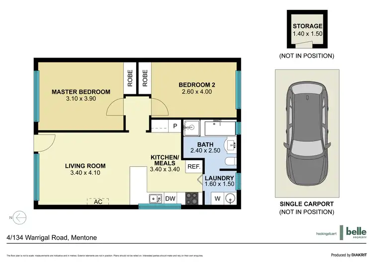 Floorplan of Homely apartment listing, 4/134 Warrigal Road, Mentone VIC 3194