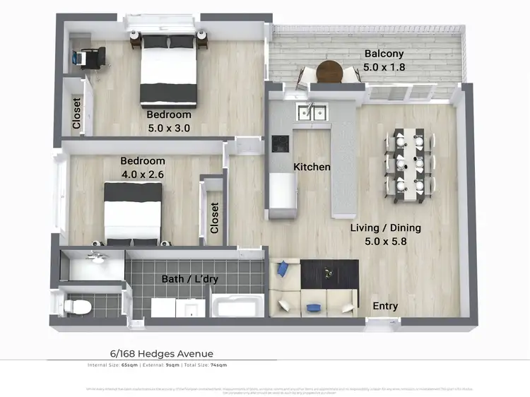 Floorplan of Homely unit listing, 6/168 Hedges Avenue, Mermaid Beach QLD 4218