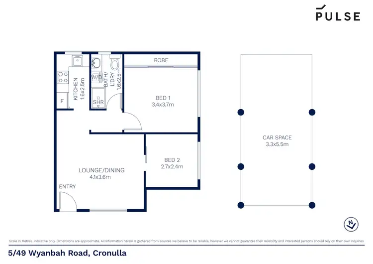 Floorplan of Homely apartment listing, 5/49 Wyanbah Road, Cronulla NSW 2230