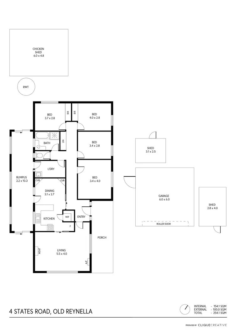 Floorplan of Homely house listing, 4 States Road, Old Reynella SA 5161