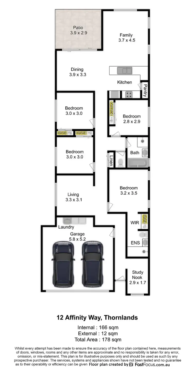 Floorplan of Homely house listing, 12 Affinity Way, Thornlands QLD 4164