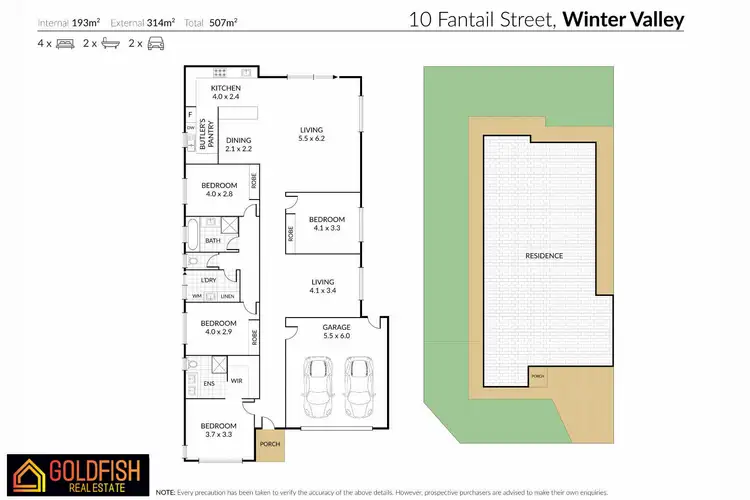 Floorplan of Homely house listing, 10 Fantail Street, Winter Valley VIC 3358