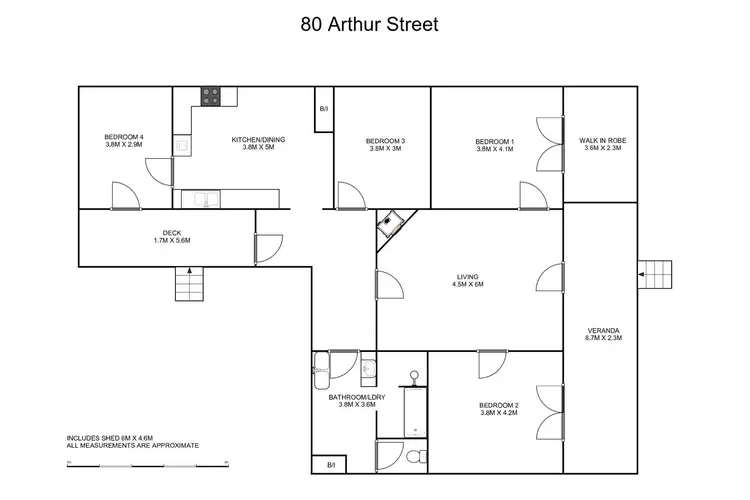 Floorplan of Homely house listing, 80 Arthur Street, Grafton NSW 2460