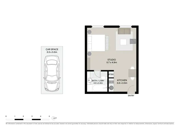 Floorplan of Homely studio listing, 1102/110-114 James Ruse Drive, Rosehill NSW 2142