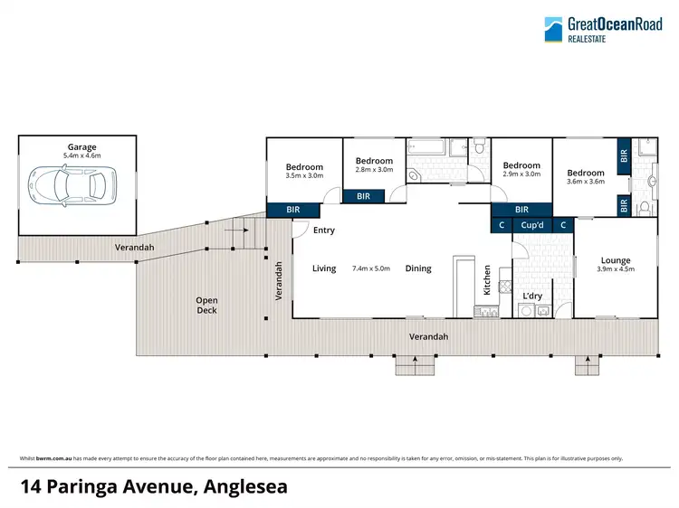 Floorplan of Homely house listing, 14 Paringa Crescent, Anglesea VIC 3230