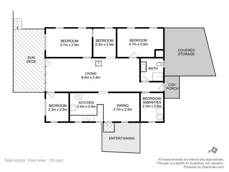 Floorplan of Homely house listing, 51 Free Street, White Beach TAS 7184