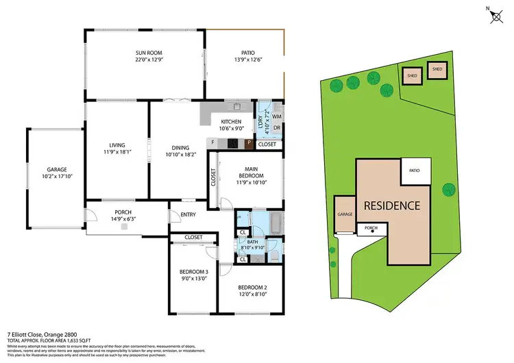 Floorplan of Homely house listing, 7 Elliot Close, Orange NSW 2800