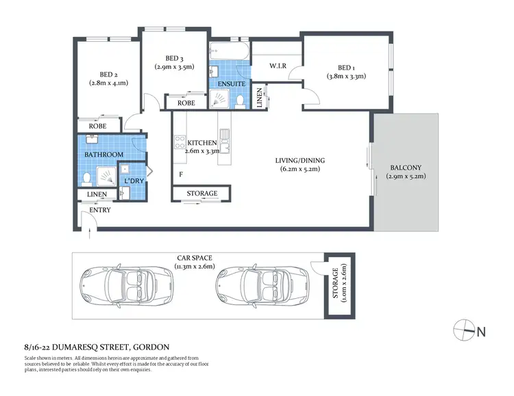 Floorplan of Homely apartment listing, 8/16 - 22 Dumaresq Street, Gordon NSW 2072